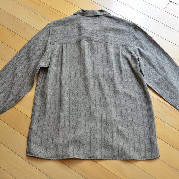 Patrick Christopher Silk Satin Blouse Button Up Size 10 - Picture 9 of 12